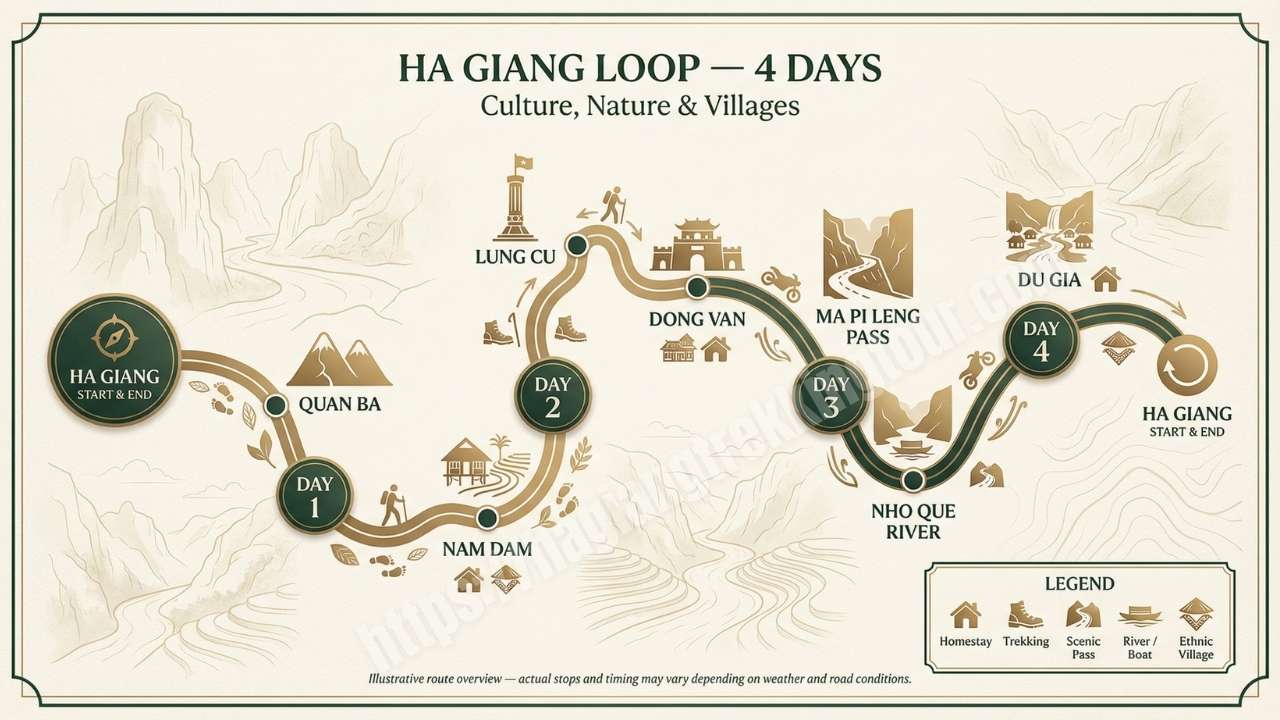 Ha Giang Loop motorbike tour Dong Van Karst Plateau panoramic highlands northern Vietnam