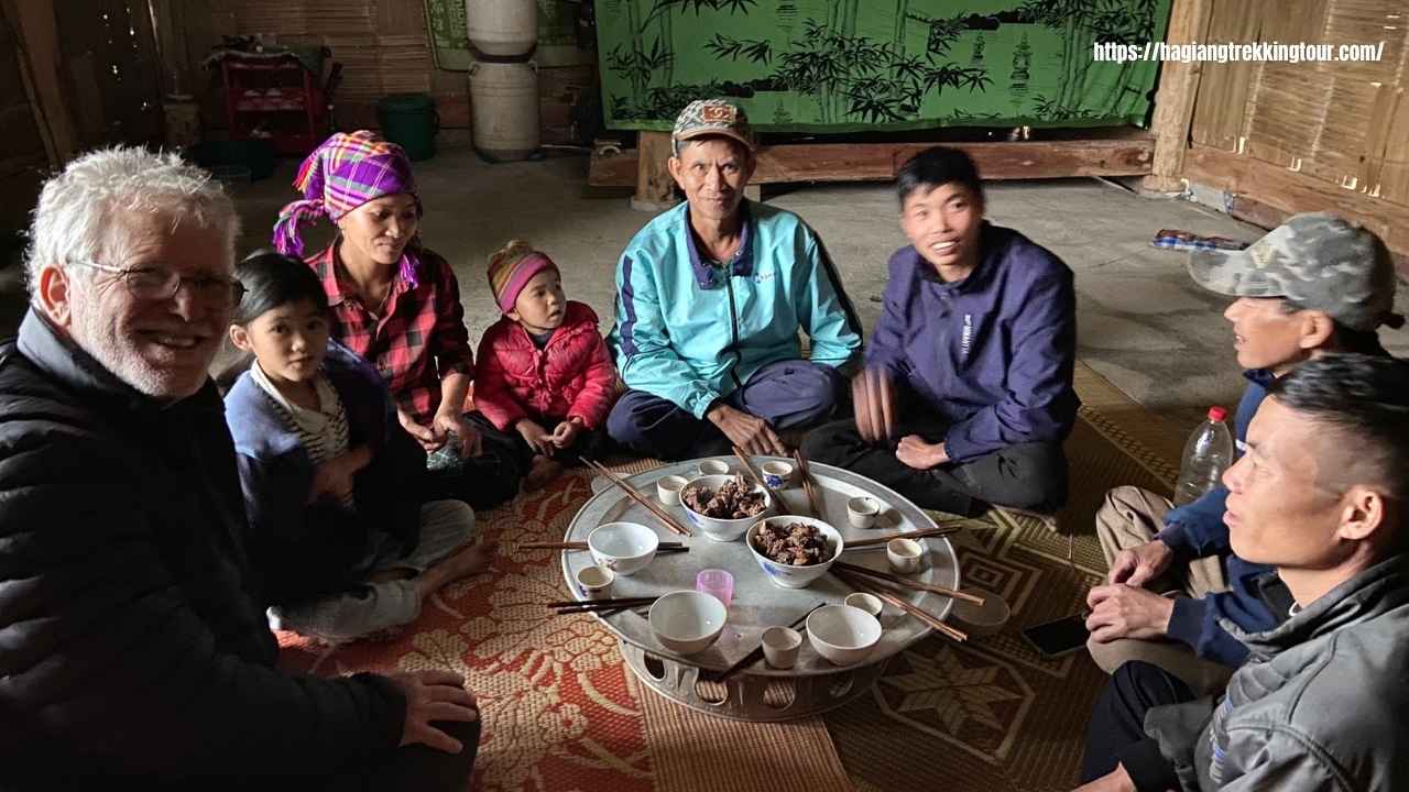Rice terraces and tea fields northern Vietnam Ha Giang trekking